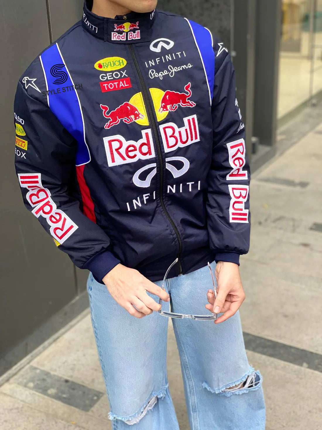 Red Bull Racing DTF Print Jacket – Formula 1 Motorsport Streetwear Zip-Up