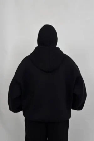 Elexwear Ninja Zip-Up Balaclava Hoodie – Black & White Edition
