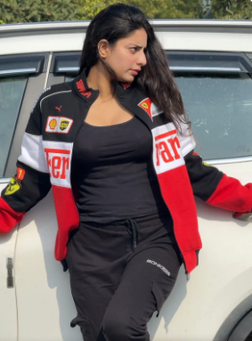 Red & White Ferrari F1 Racing Jacket - Elexwear