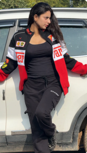 Red & White Ferrari F1 Racing Jacket - Elexwear