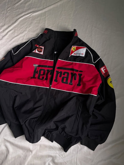 Ferrari F1 racing jacket in black-Elexwear.