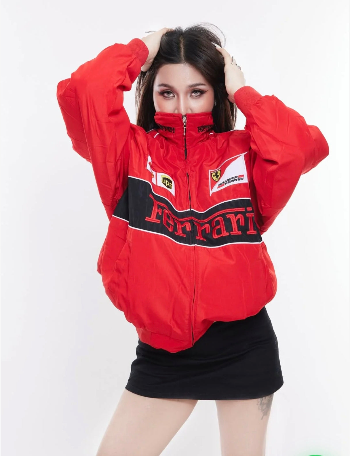 Elexwear Ferrari Red  Racing Jacket – Premium Red F1 Inspired Bomber Jacket | Unisex Streetwear | Winter Wear