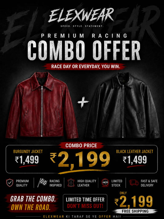 Marhoon Leather Jacket + Black Leather Jacket Combo offer