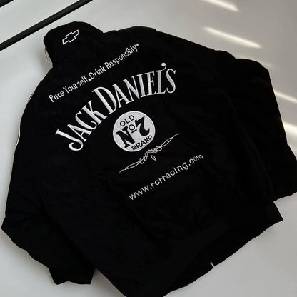 Jack Daniel’s Old No.7 DTF Print Racing Jacket – Black Edition